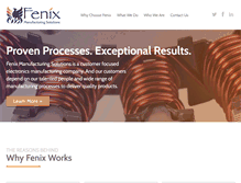 Tablet Screenshot of fenix-mfg.com